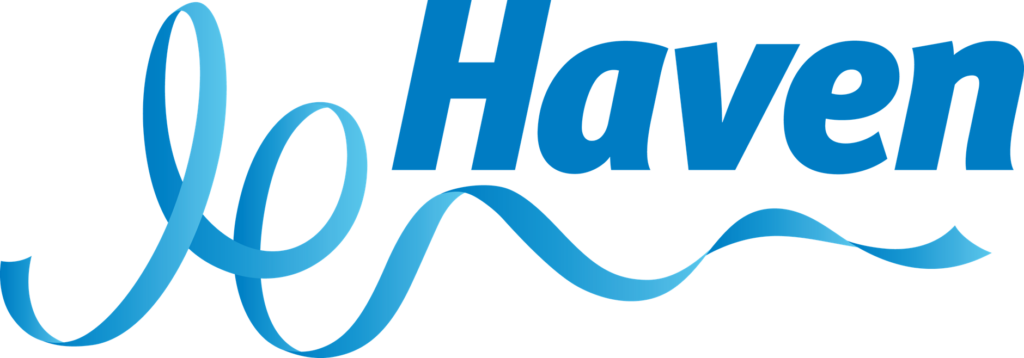 Haven blue logo with ribbon